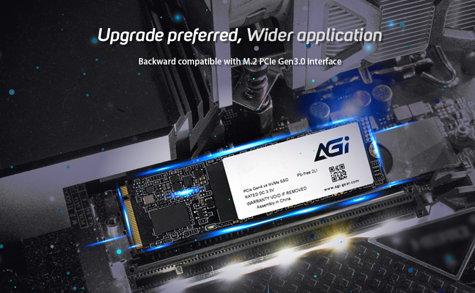 AGI 1TB AI818 PCIe NVMe M.2 Gen4x4 SLC Cache 3D TLC NAND Flash