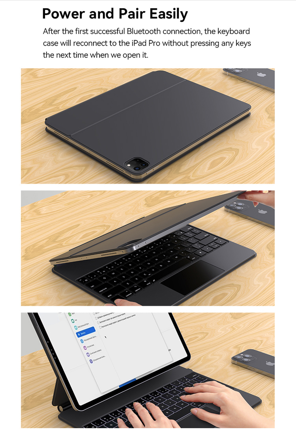 AUSDOM Magnetic Floating Magic Smart Keyboard for iPad Pro 12.9-inch
