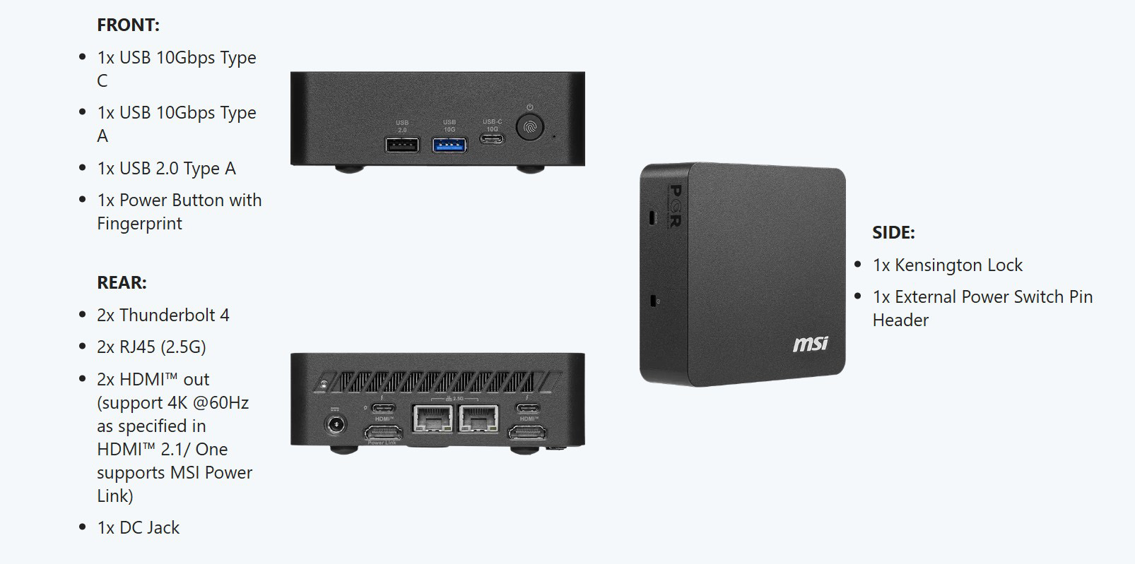 MSI Cubi NUC AI+ 3MG mini PC Barebone