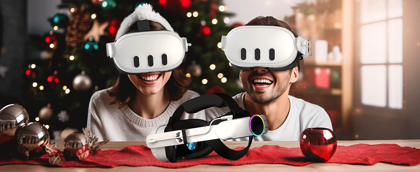 RGB Head Strap with Battery for Meta/Oculus Quest 3/Quest 3S