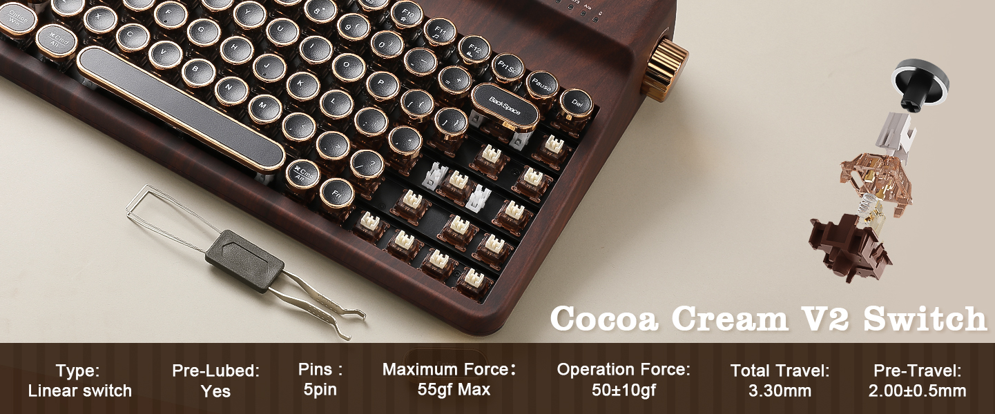 YUNZII Cocoa Cream V2 Linear Switch