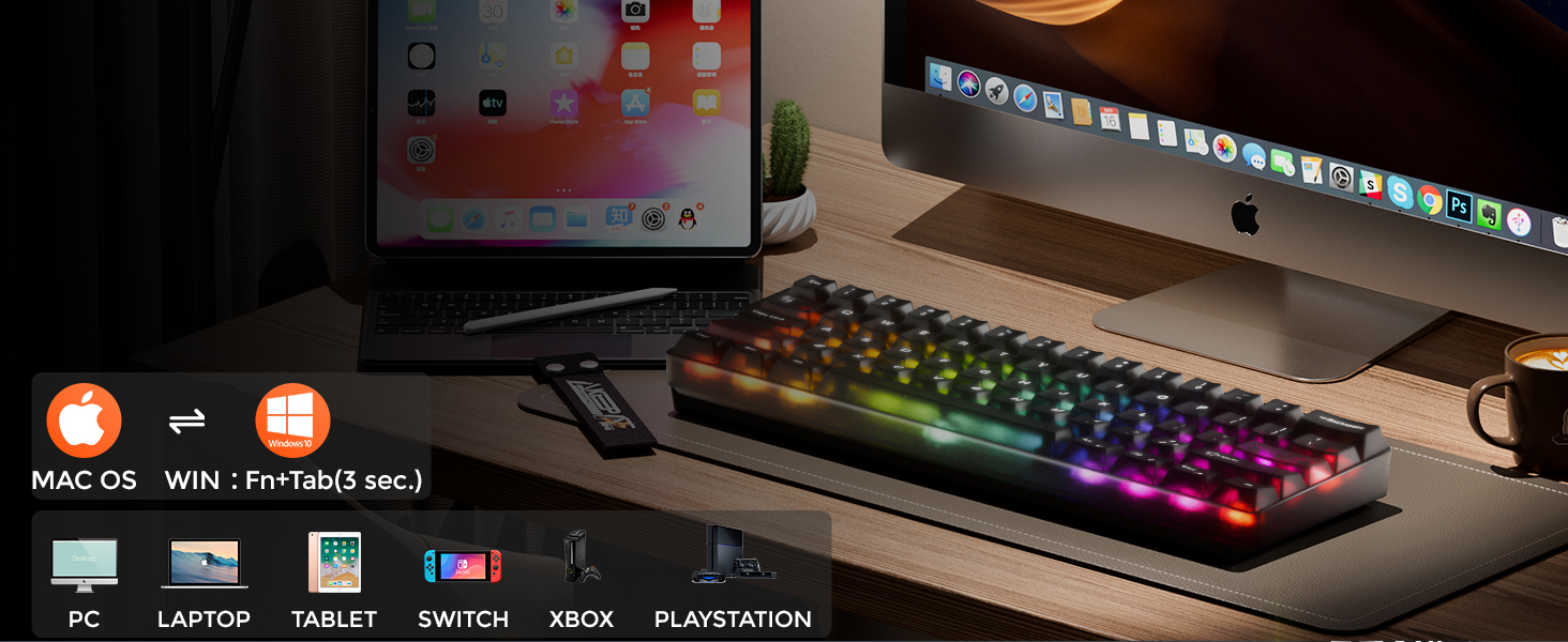 DAREU COOL60 60% Hall Effect Gaming Keyboard