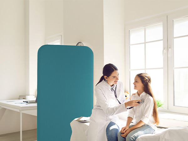 standing divider sapphire for healthcare