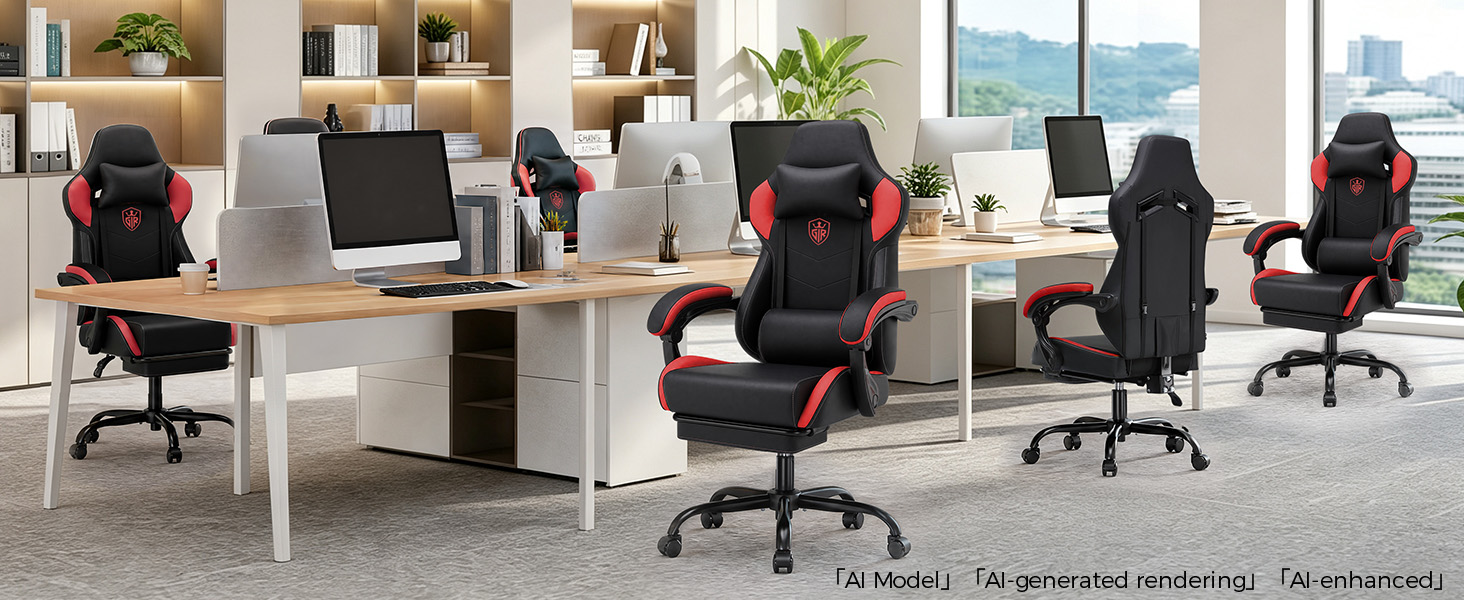 Gaming Chair with Footrest
