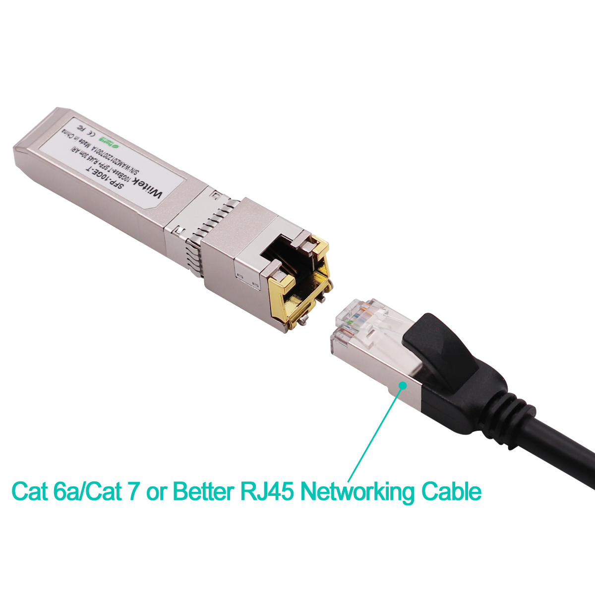 Wiitek SFP+ to RJ45 Copper Modules, 10GBase-T Transceiver Compatible for Arista SFP-10GE-T(Cat 6a/7