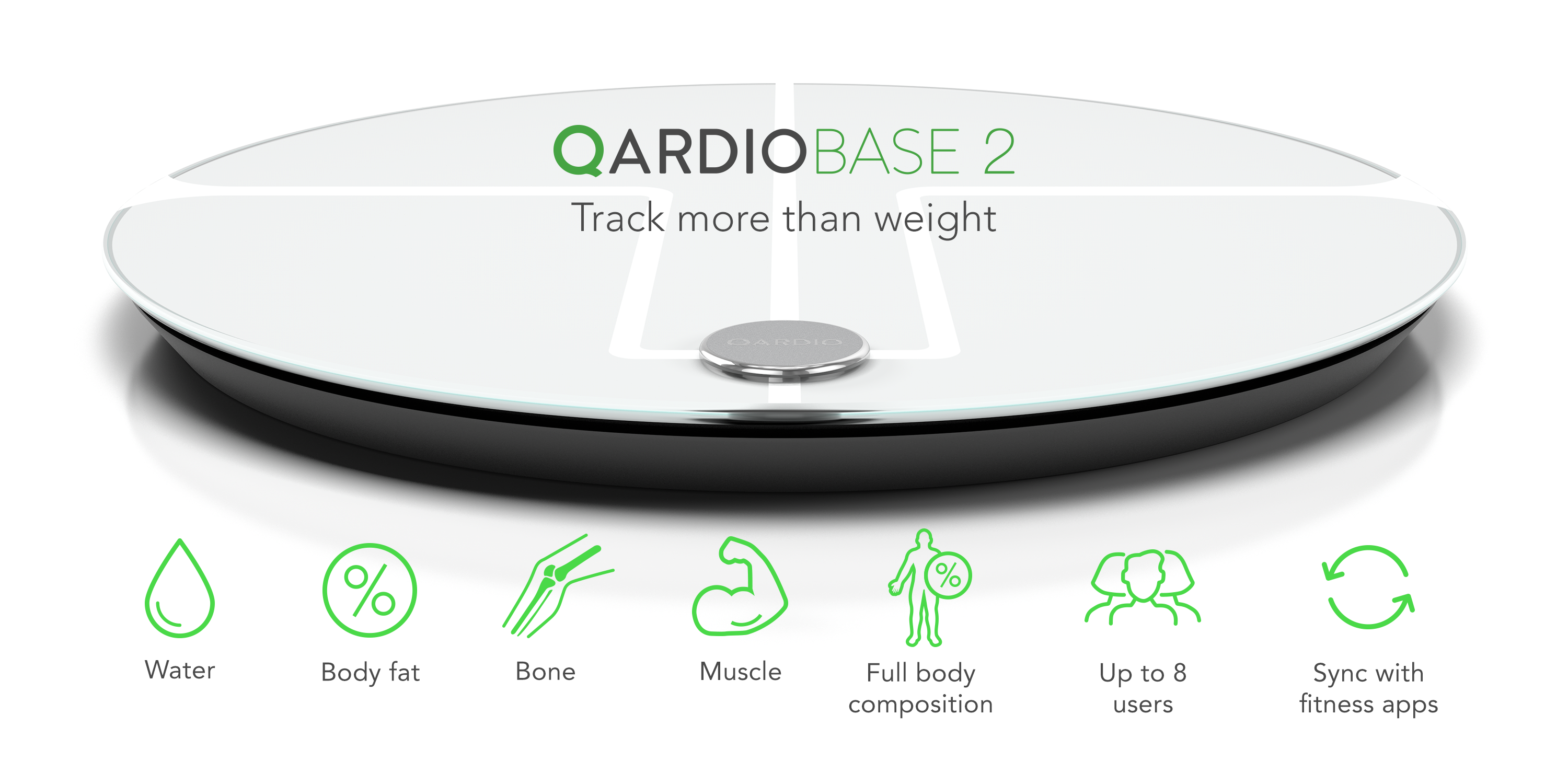  QardioBase2 WiFi Smart Scale and Body Analyzer: monitor weight,  BMI and body composition, easily store, track and share data. Free app for  iOS, Android, Kindle. Works with Apple Health. : Health