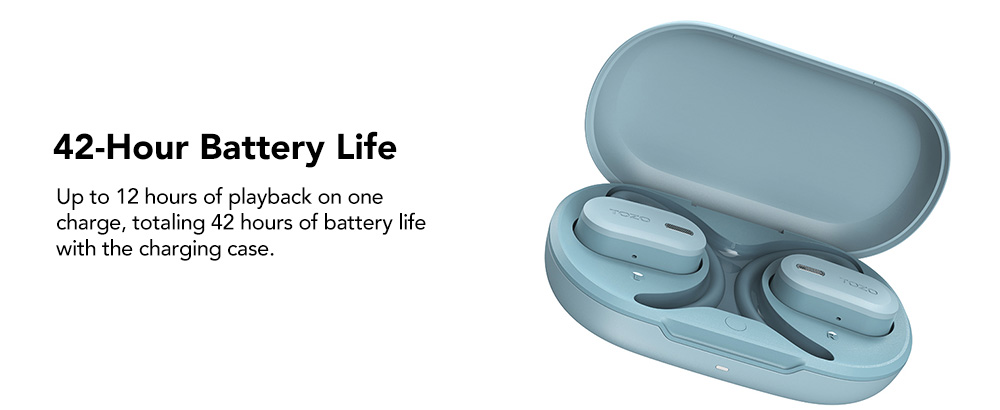 thumbnail image 2 of TOZO OpenBuds Open Ear Wireless Earbuds – Bluetooth 5.3, Multi-Angle Comfort (Blue) 2 of 3
