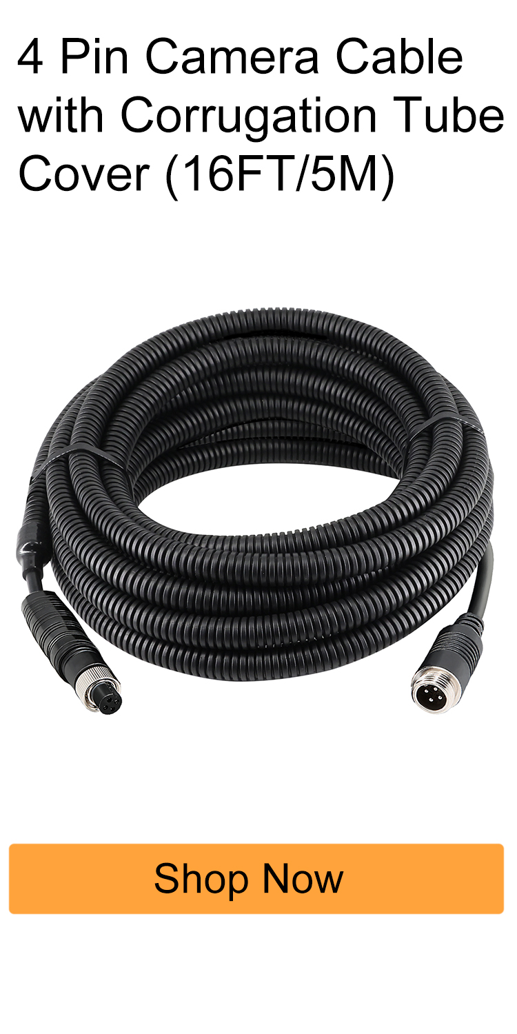 4 Pin Camera Cable with Corrugation Tube Cover