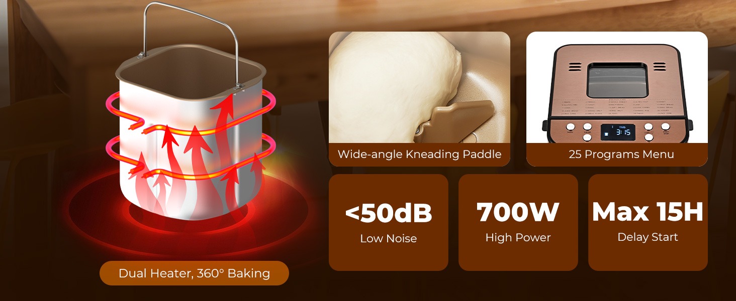 Rosewill 25-in-1 Automatic Bread Maker Machine