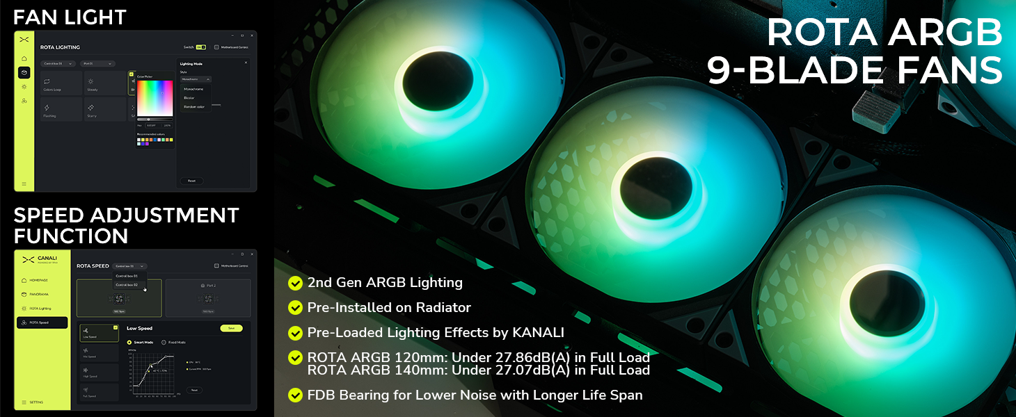 TRXY PANORAMA ARGB AIO features Gen2 ARGB light with quiet operation