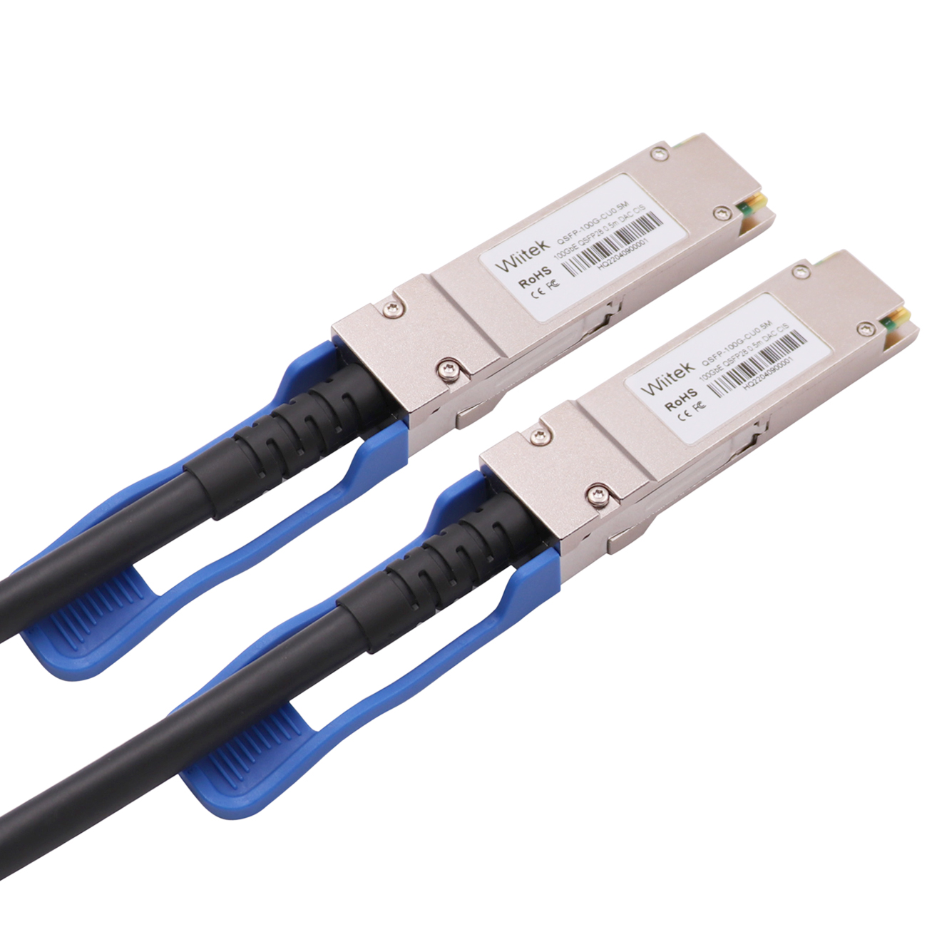 100GbE QSFP28 DAC Twinax Cable, 0.5 Meter 100GBASE-CR QSFP28 to QSFP28 Passive Copper Cable, Compati