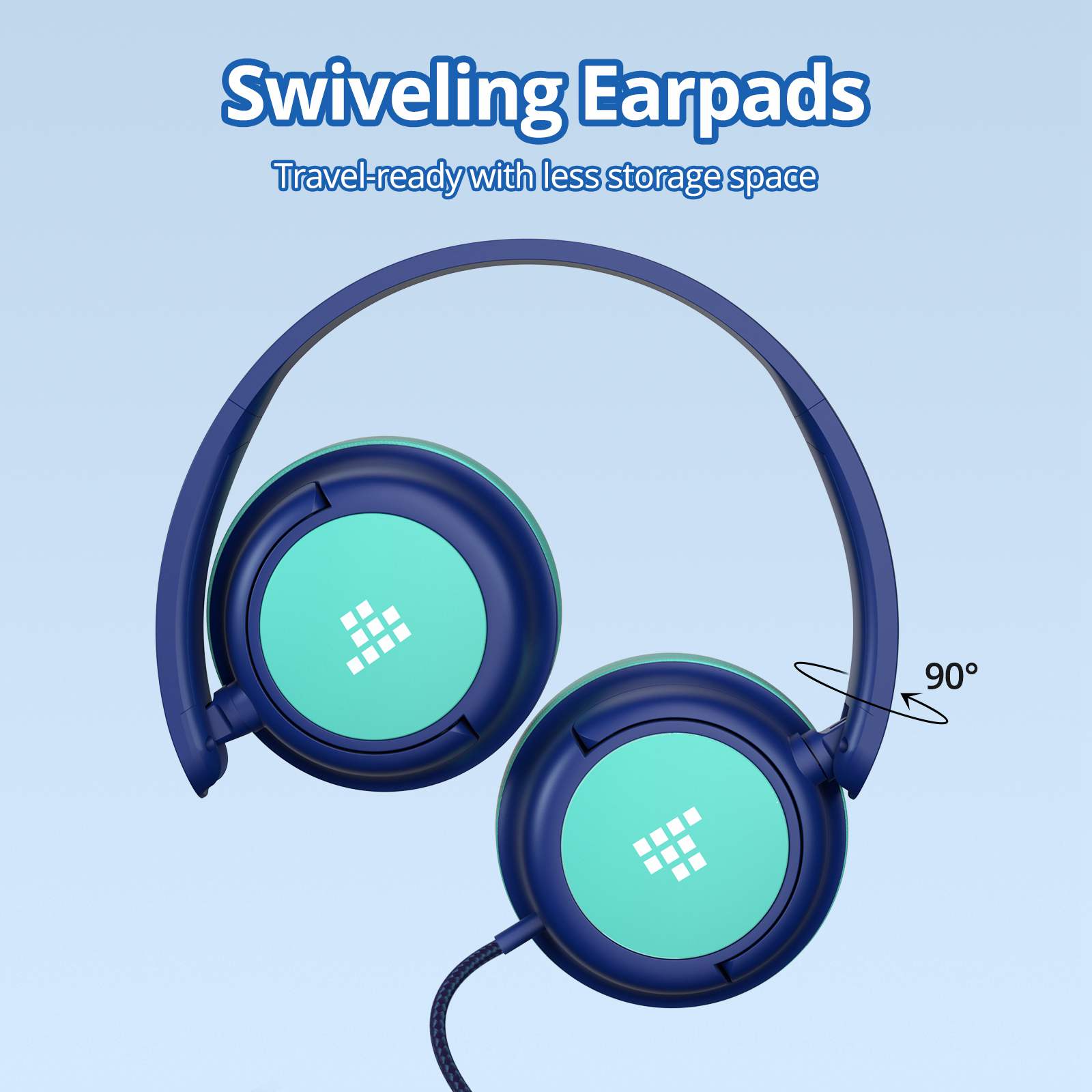 Tronsmart Kids Headphones Lightweight Foldable On-Ear Wired Headphones