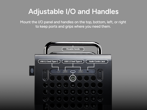 Cooler Master QUBE 540 Stardust Iron ATX Mid-Tower PC Case 