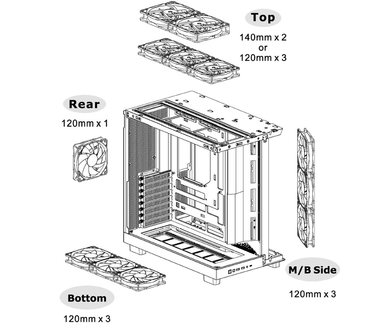 Thermaltake Versa H16 TG ARGB Black Micro ATX Tower Case