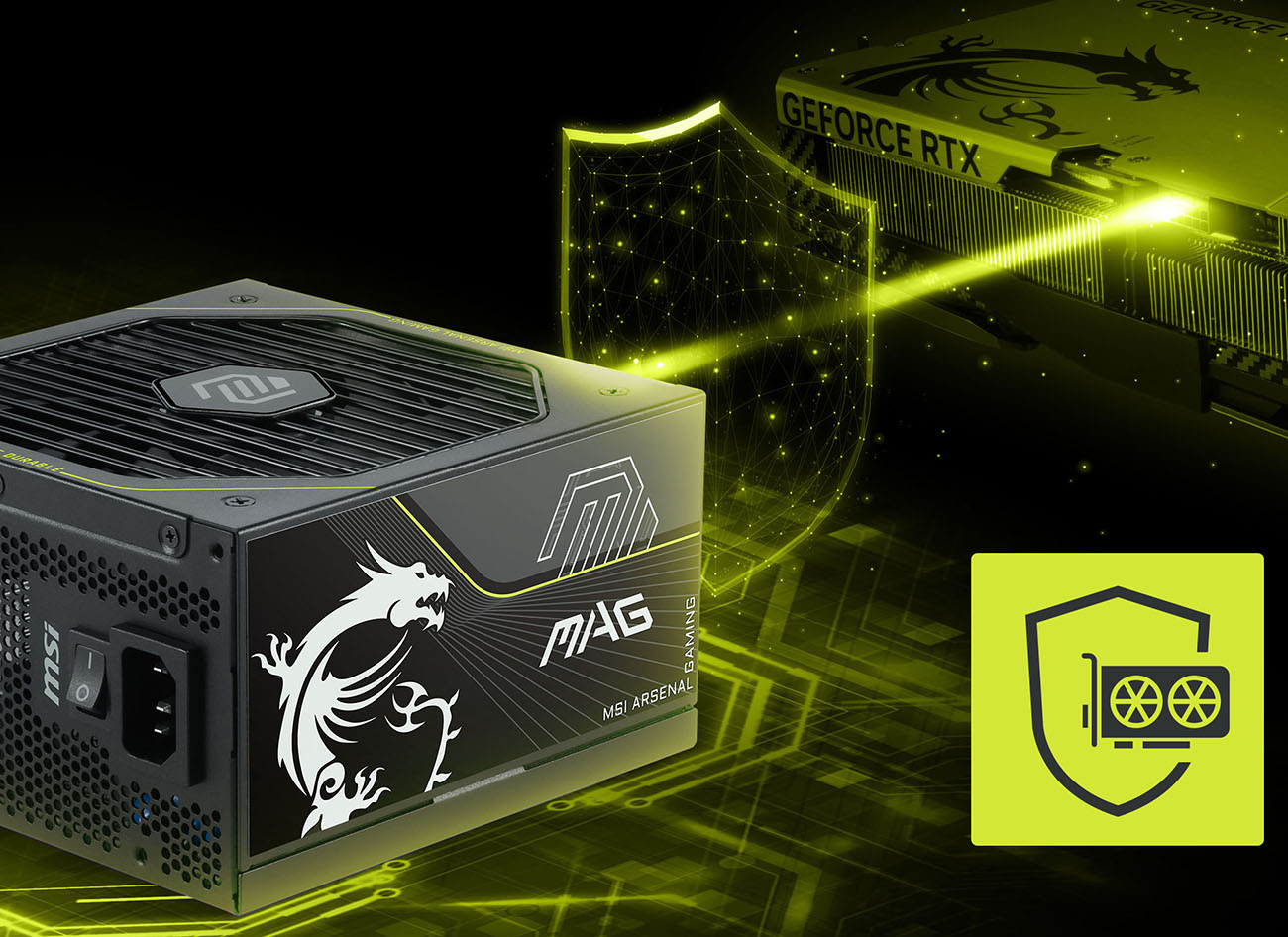 MSI MAG A1200PLS PCIE5 Fully Modular Gaming 1200W Power Supply
