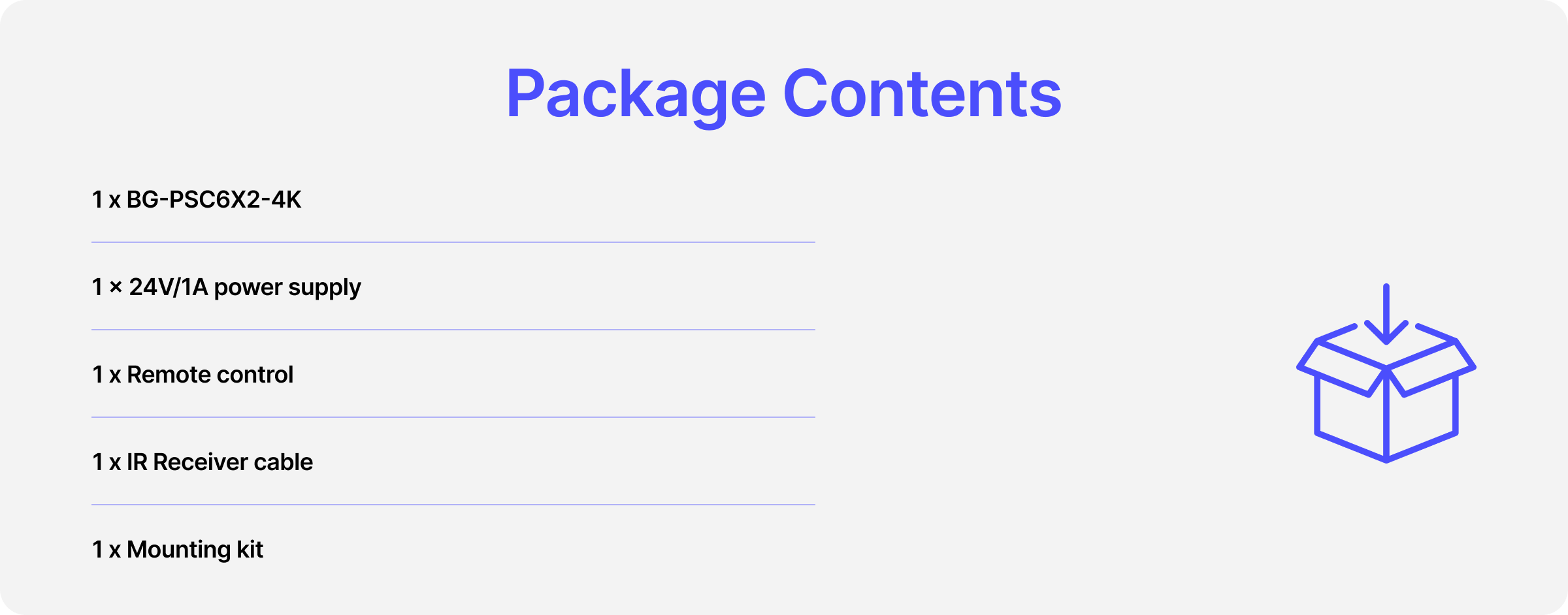 package contents
