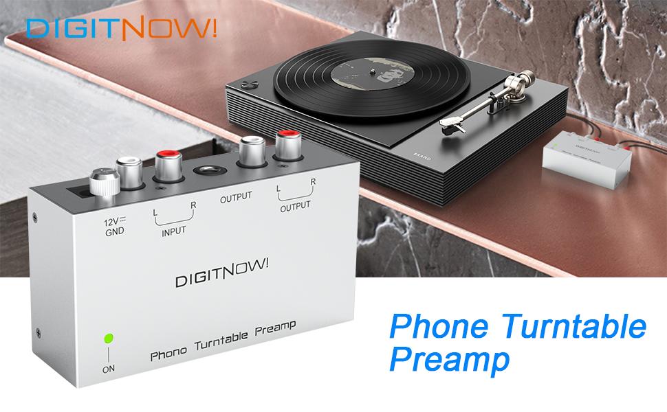 Phono Amplifier, Phono Turntable Preamp 100-240V With Independent Knob  Control For Record Player US Plug 