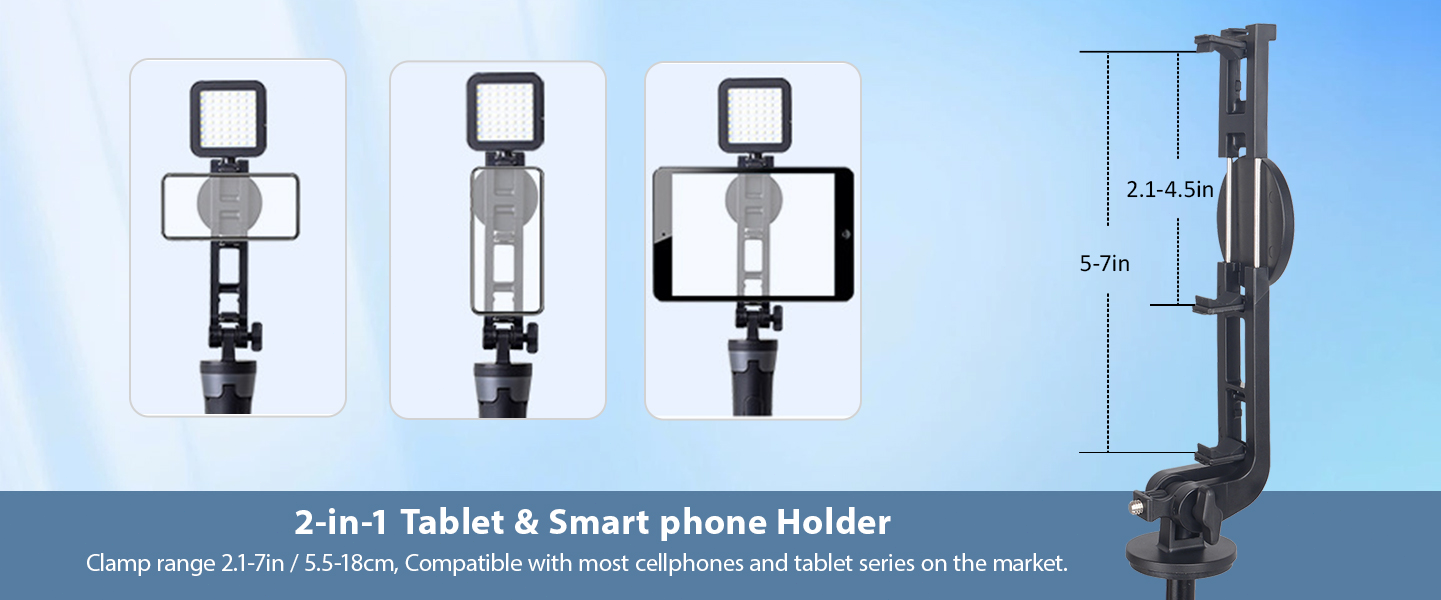 64" Magnetic Selfie Stick Phone Tripod with Wireless Remote