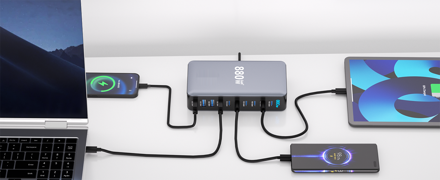 Experience a cleaner desk, faster power delivery, and safer, smarter charging