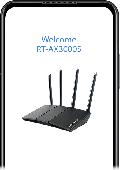 ASUS RT-AX3000S (AX3000) Dual Band WiFi 6 Extendable Router