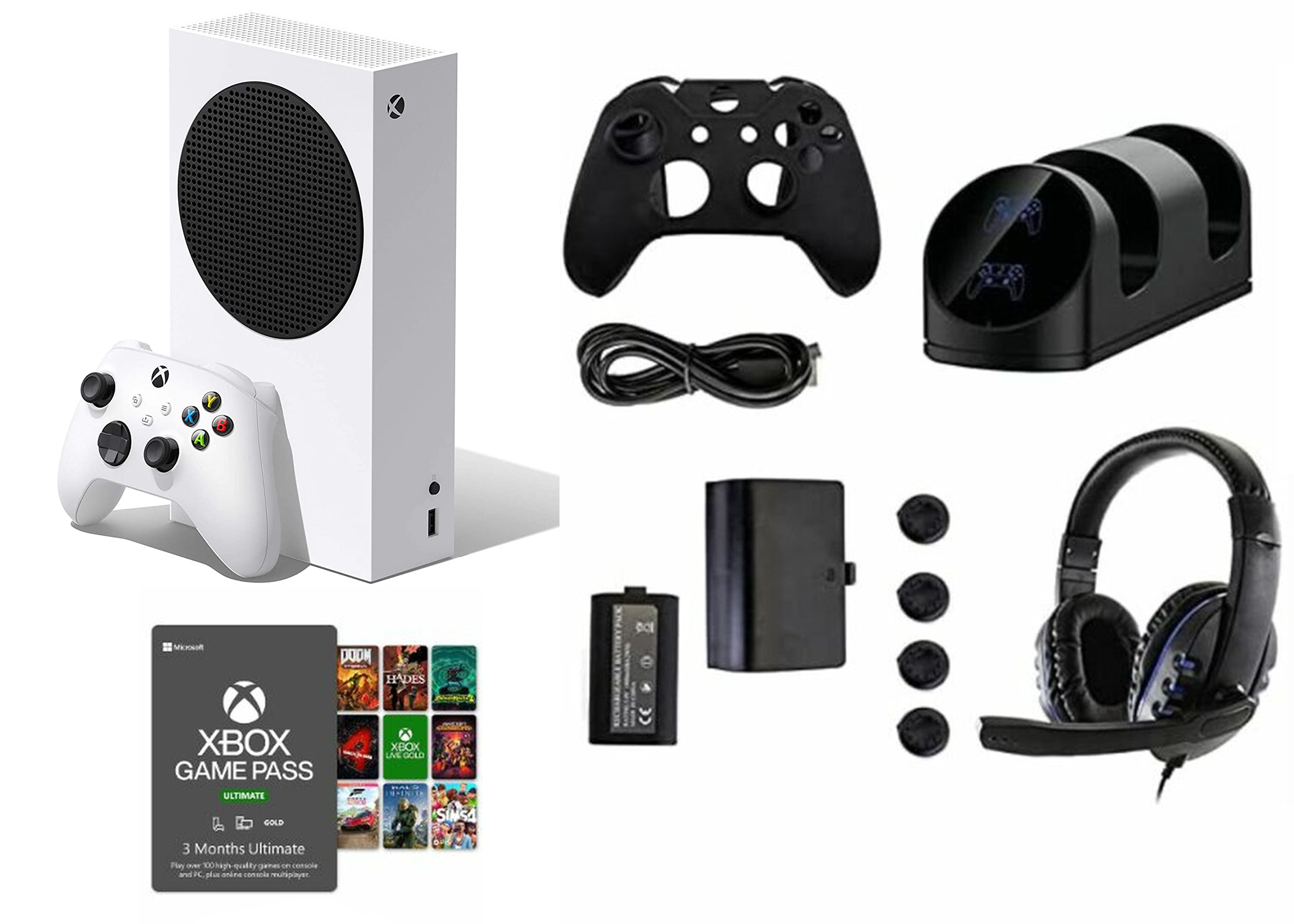 Microsoft Xbox Series S All-Digital 512 GB Console White (Disc-Free  Gaming), One Xbox Wireless Controller, 1440p Resolution, Up to 120FPS.  Bundle with