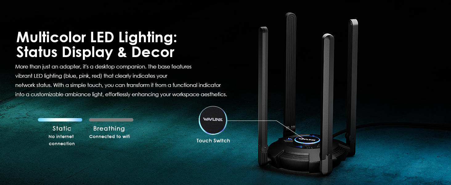WAVLINK WL-WN695BE2 BE6500 USB WiFi 7 Adapter  