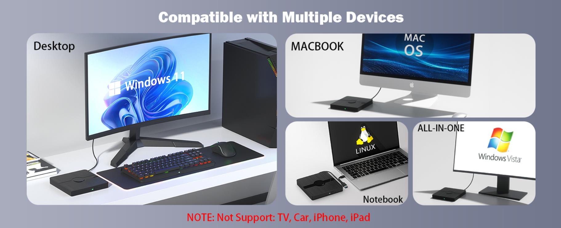 External Blu Ray Drive, BD Player with Read/Write Capability Portable Blu-ray Player with USB 3.0 an