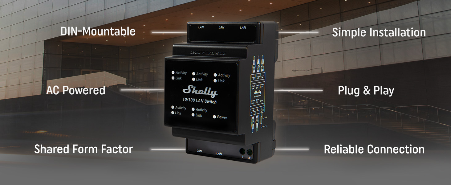 Shelly LAN Switch - Product Features