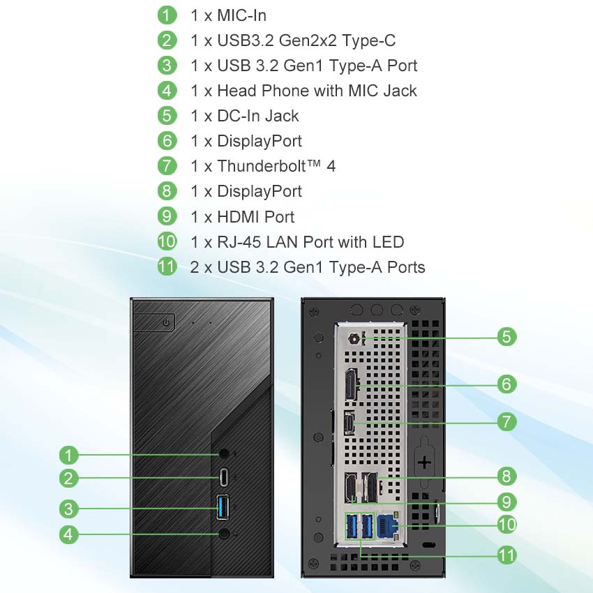 ASRock Deskmini B860W Intel Socket LGA1851 Black Barebone