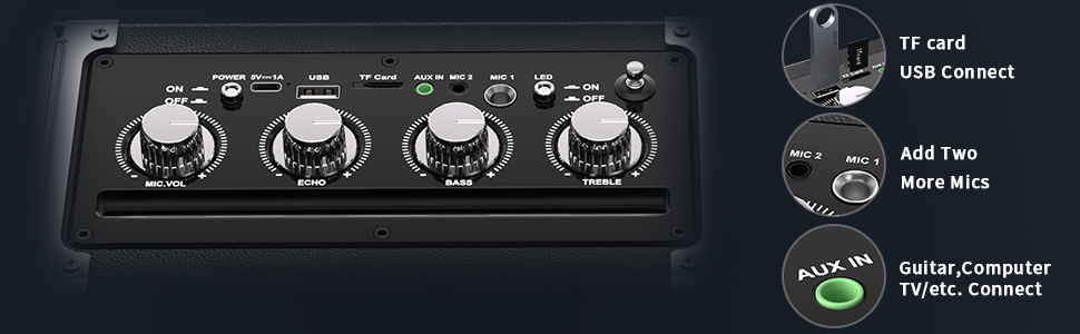 Karaoke Machine with two wireless Microphones