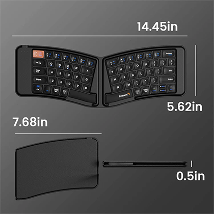 ProtoArc® XK03 Foldable Ergonomic Bluettooth Keyboard