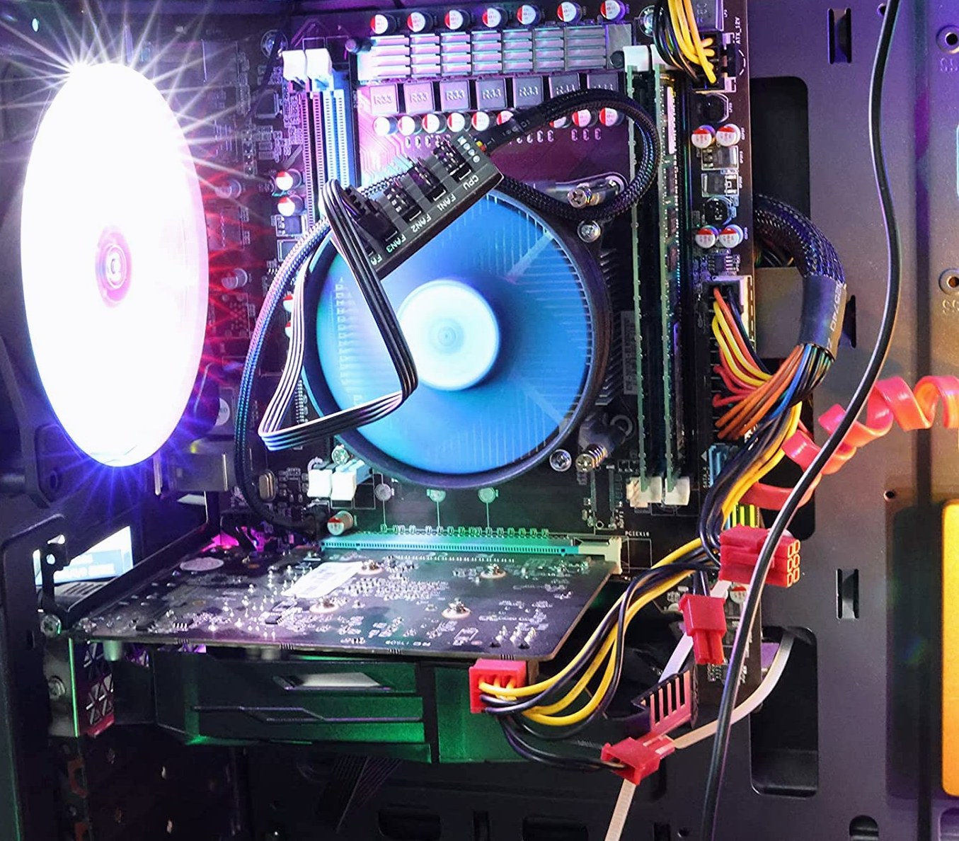 Excellent 4-pin PWM 1 to 5 splitter fan power supply extension cable for PC computer motherboard fan