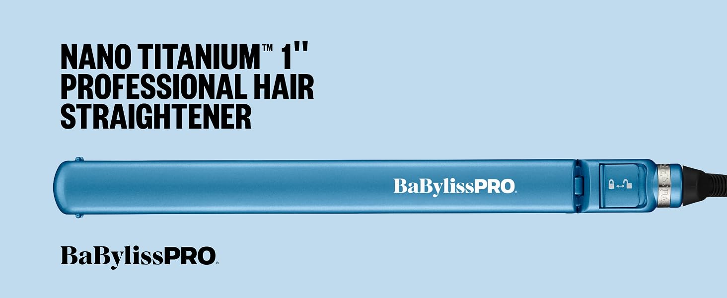 BaBylissPRO BNT4172T Nano Titanium 1-inch Digital Ultra-Thin Flat Iron