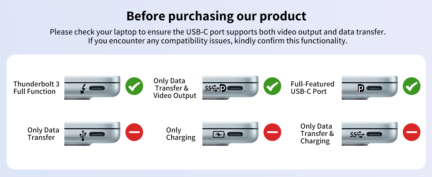 USB C KVM Switch for 2 Monitors 2 Laptops with PD Charging Function