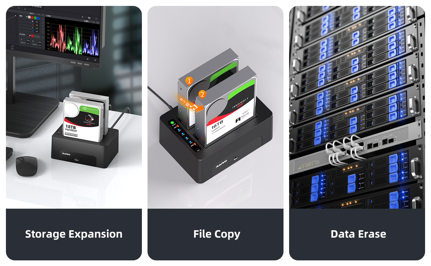 USB 3.0 to SATA I/II/III 2 Bay External Hard Drive Docking Station