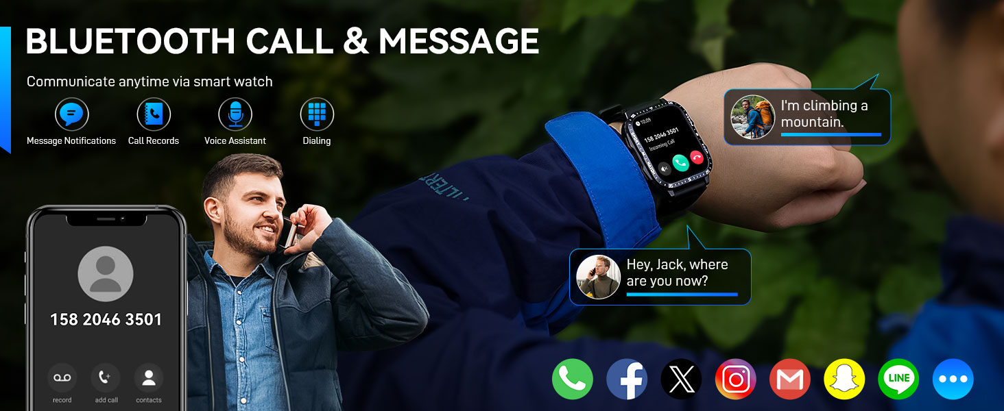 Smart Notification & Fitness Tracker & 110+ Sports Modes