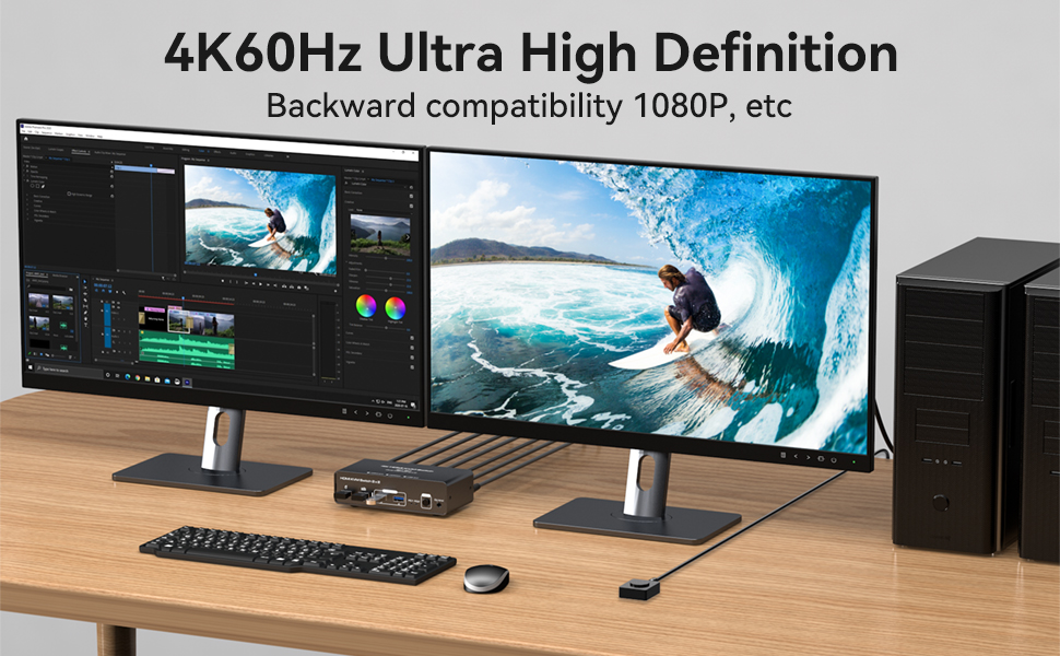 Supports resolutions up to 4k@60Hz.  Supports USB 3.0 with transfer rate up to 5Gbps.  Supports push