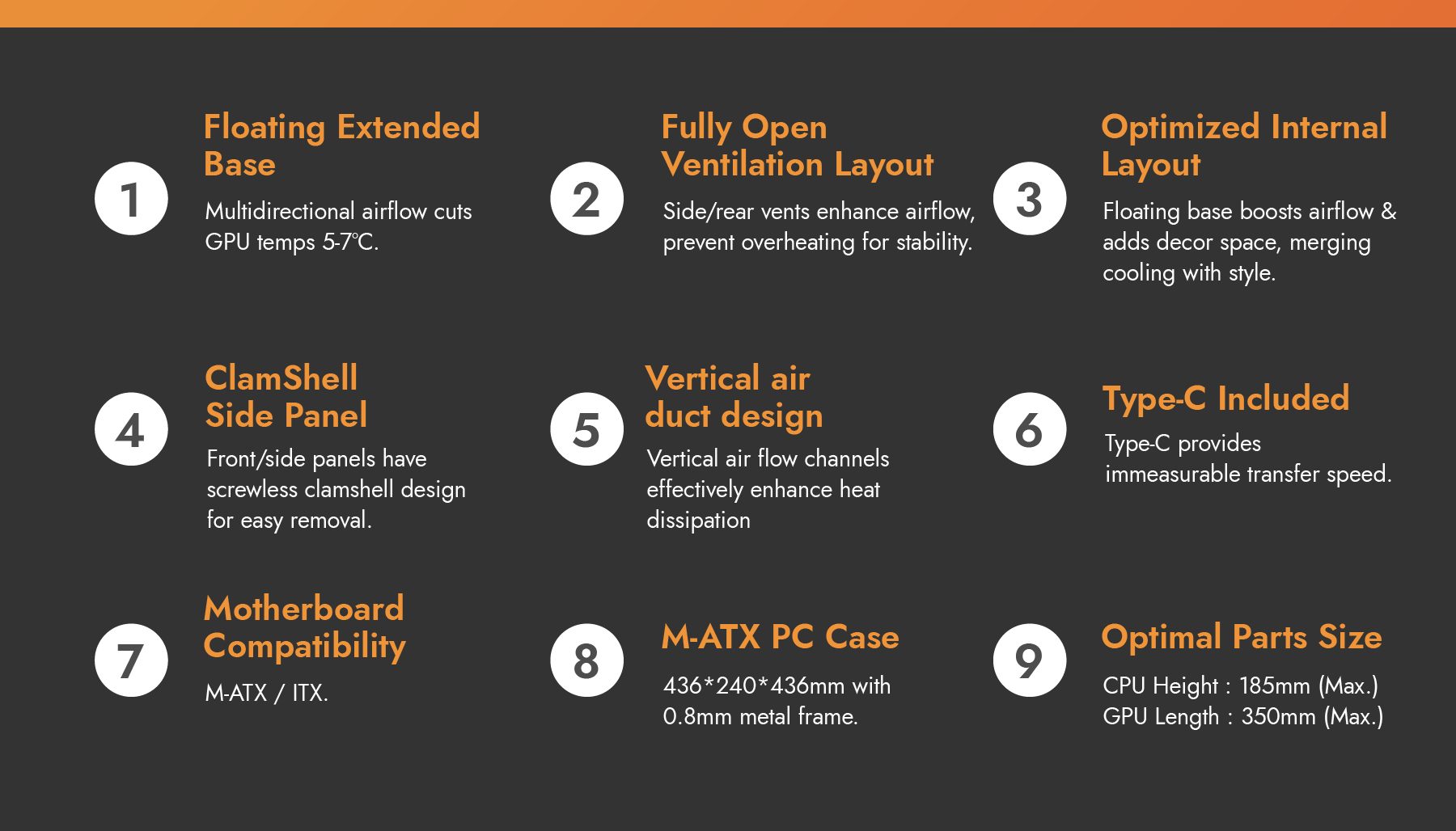 FLOATRON F1 M-ATX PC Case