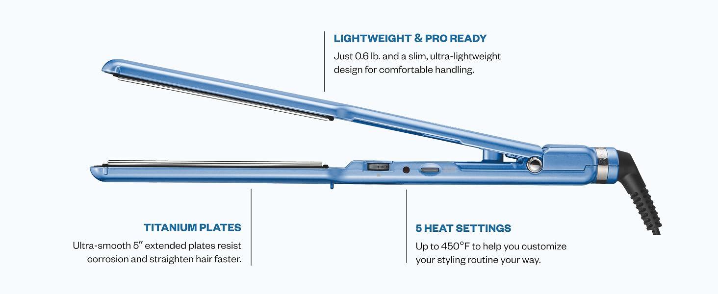 BaBylissPRO BNT4073TUC Nano Titanium™ 1½-inch Ultra-Thin Straightener