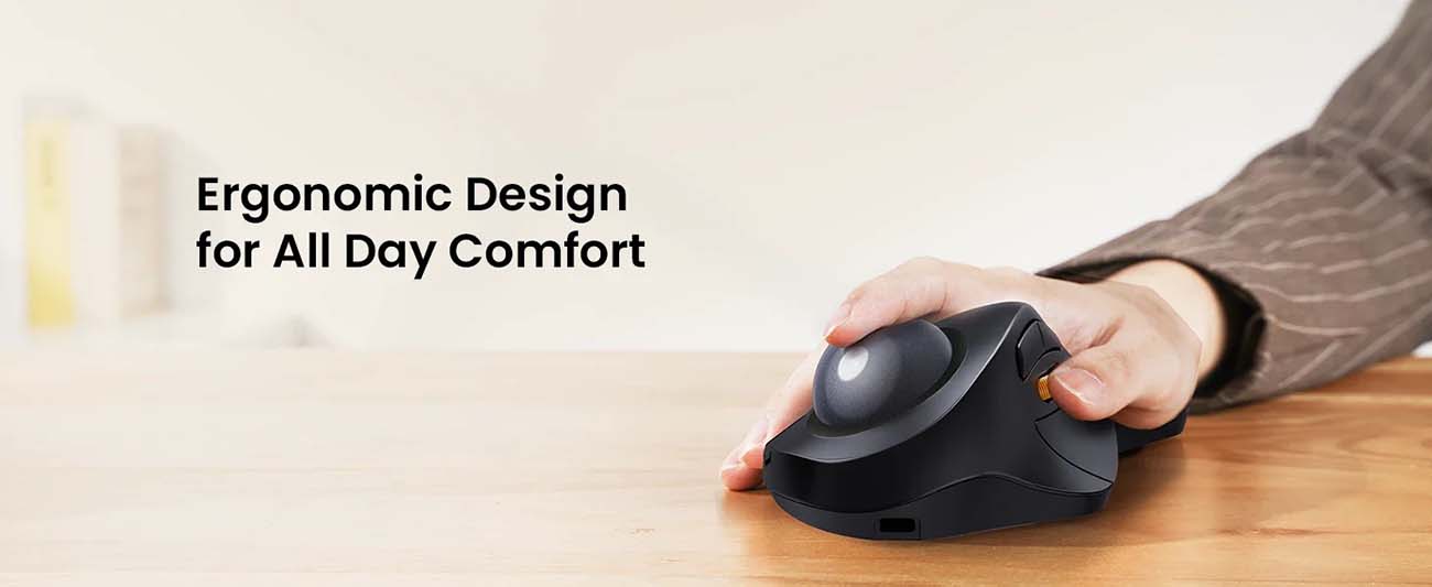ProtoArc® EM03 NL Ergonomic Trackball Mouse