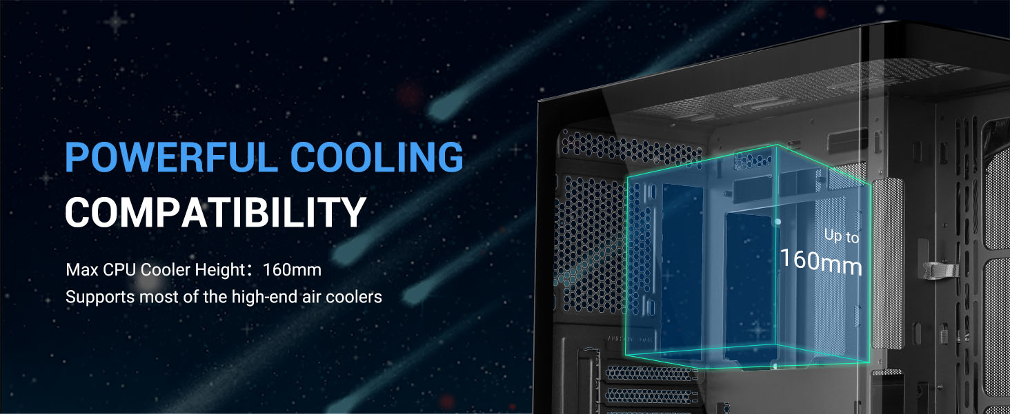 SAMA V60E Mid-Tower  Black Computer Case