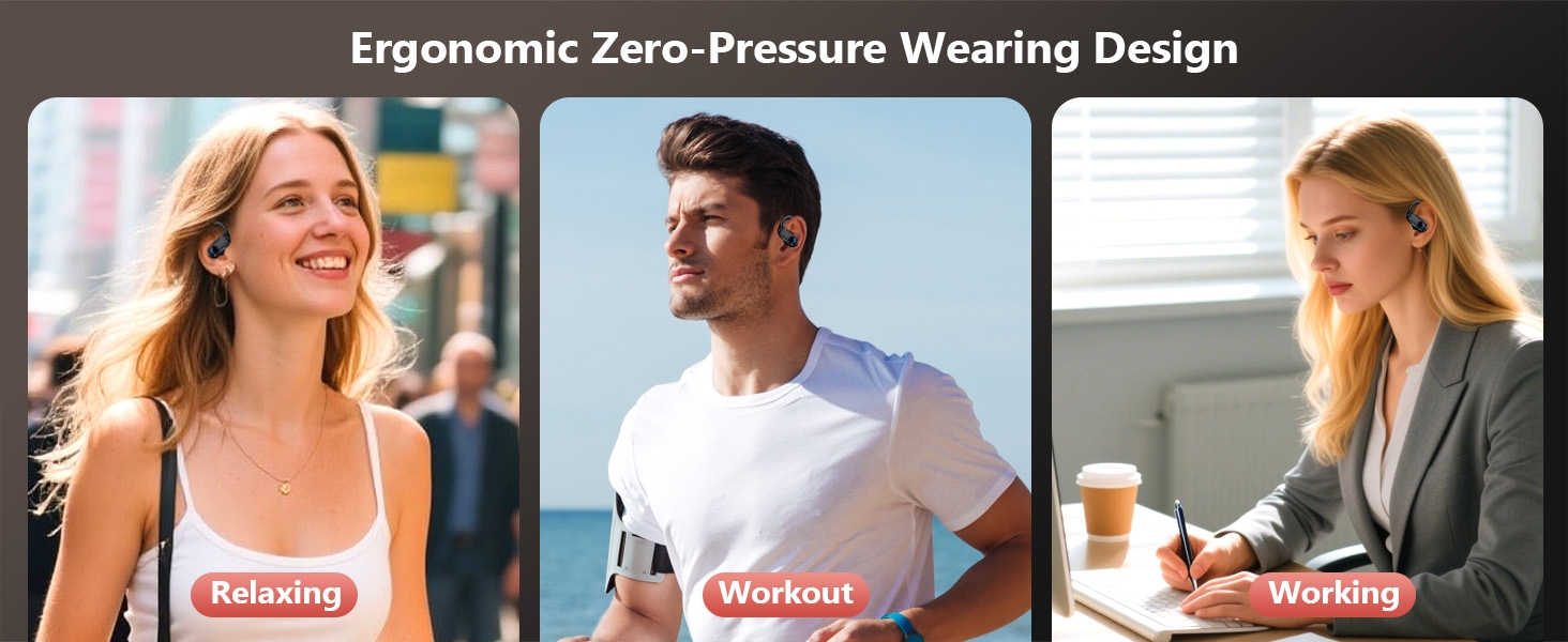 Active Noise Cancelling Ear Buds Wireless Earbuds Dual Battery Display, Bluetooth Headphones with De