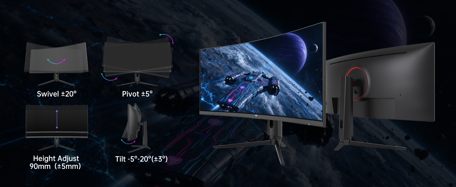 34 Inch 240Hz Ultrawide Curved Gaming Monitor H34S18E
