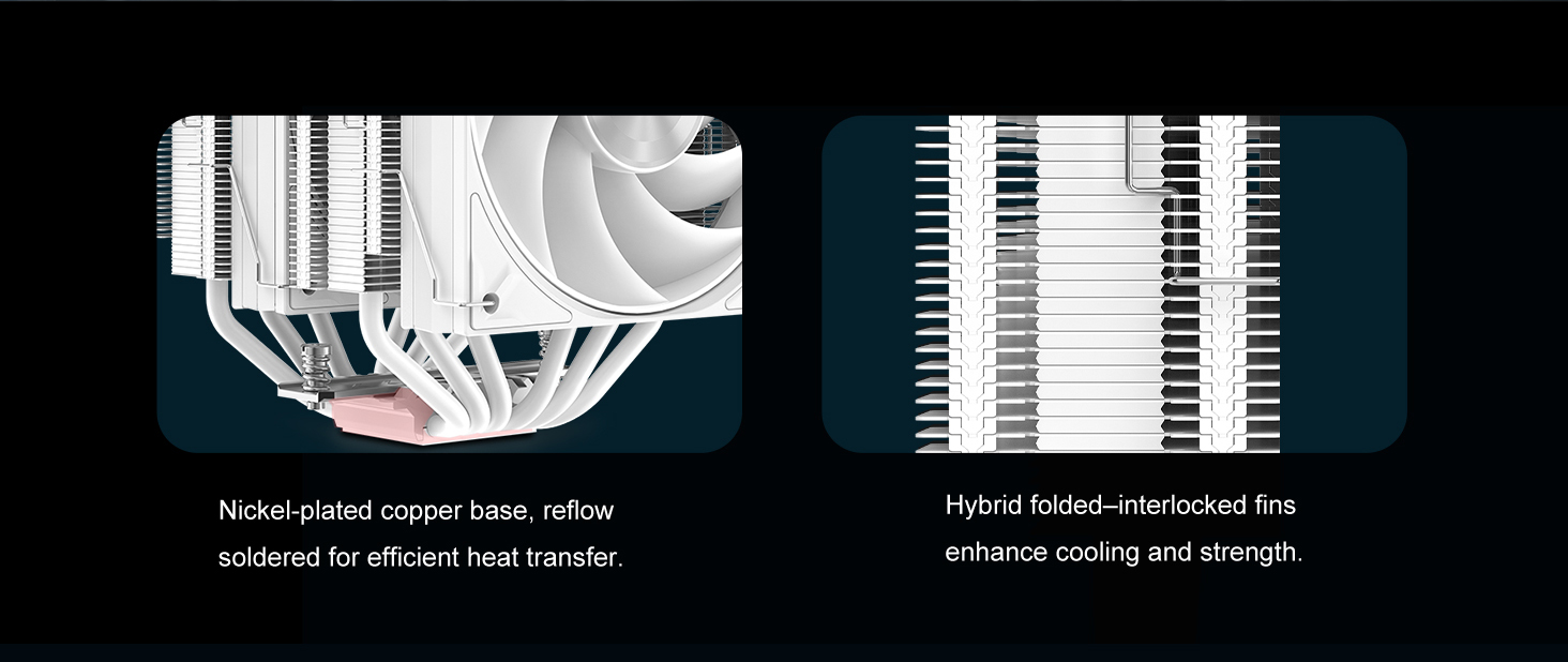 SAMA A60W Dual-Tower CPU Air Cooler White