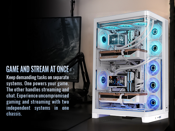 Thermaltake CAPO X Dual System Chassis - Snow