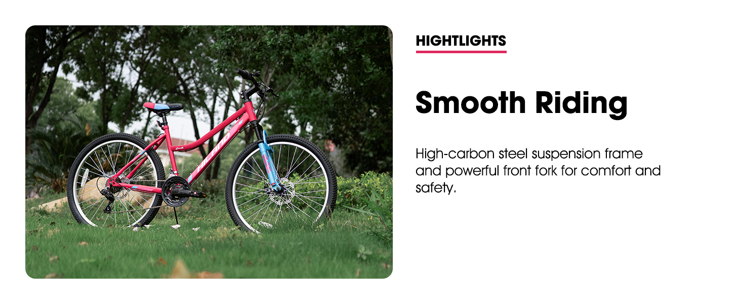 mountain bike MTB bicycle women men adult 18 speed suspension fork