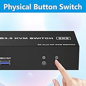 Switch by Panel button Press the panel button to achieve one-click switching, Simple, quick and easy