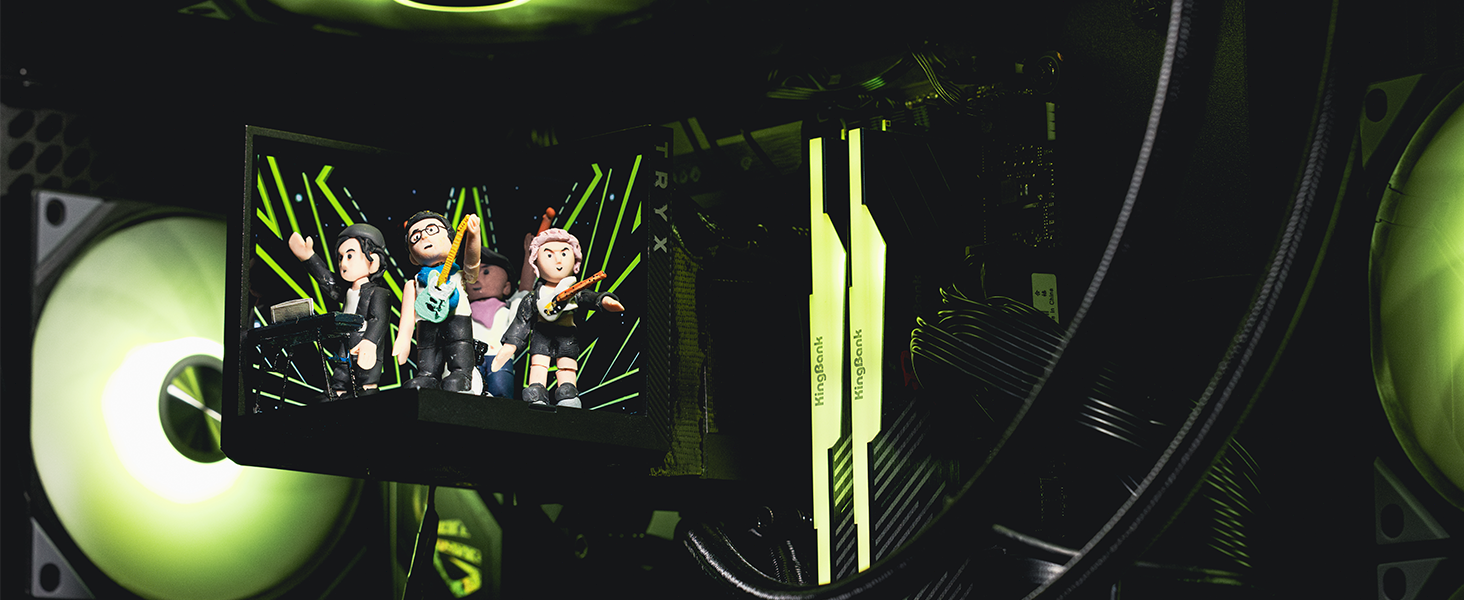 TRYX Stage 360 ARGB 360mm AIO Dual 4.0inch Screen IPS AIO Cooler 360mm with Band Figure Show