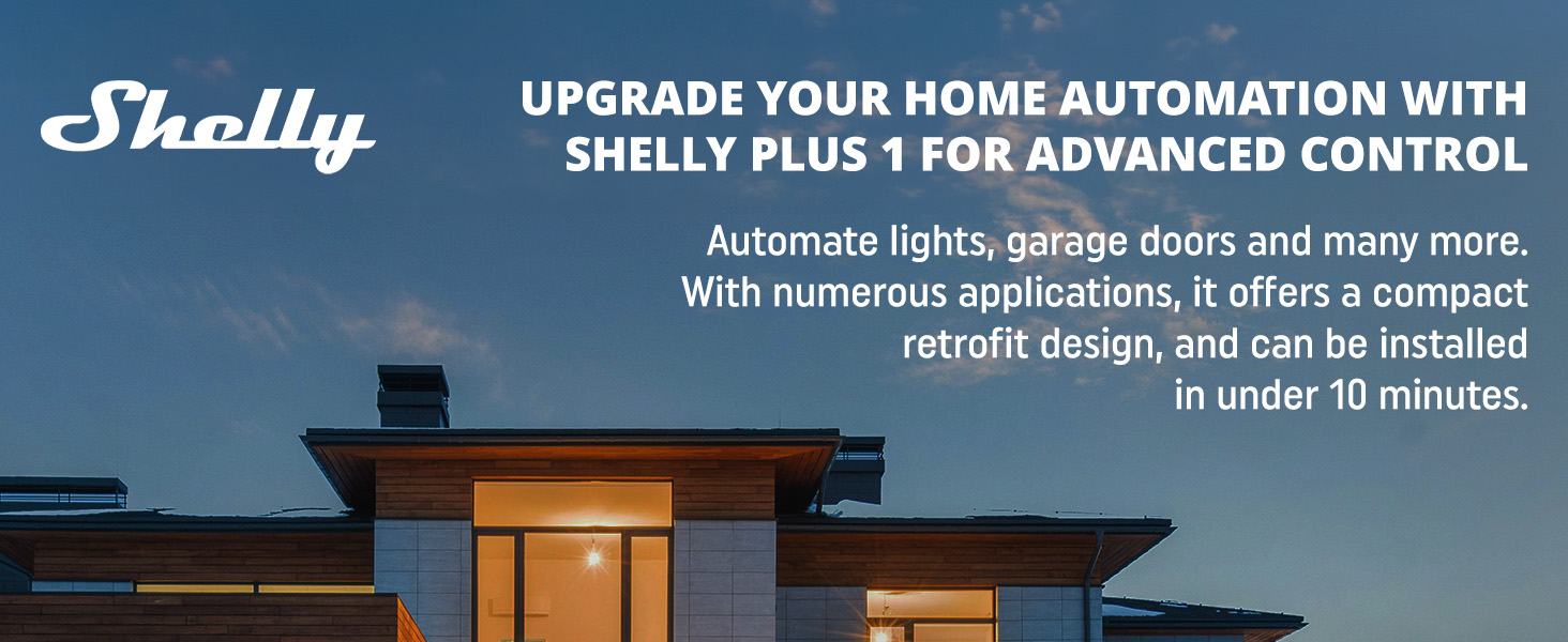Shelly Plus 1 UL - Automate lights, garage doors and many more