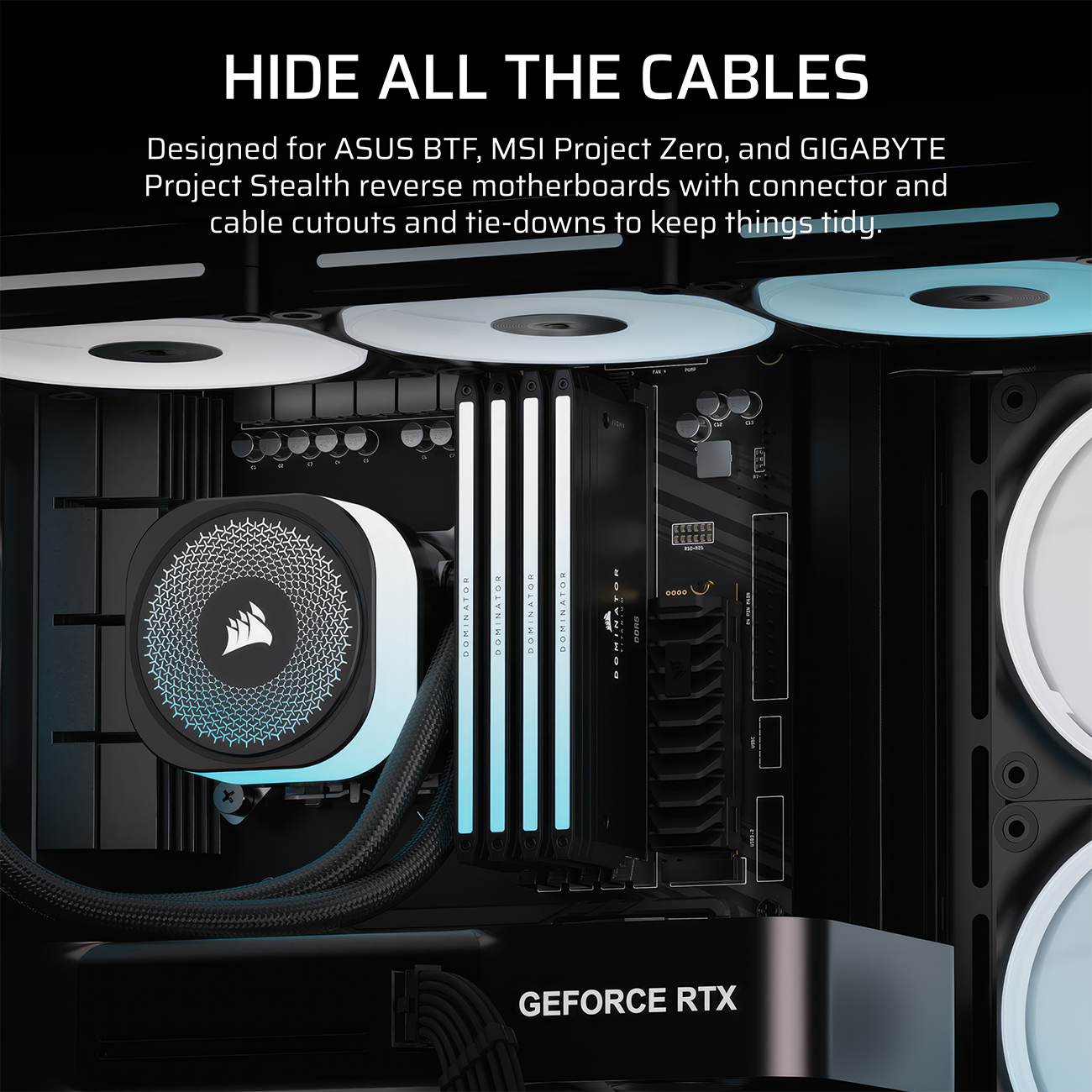 CORSAIR FRAME 4500X RS-R ARGB Panoramic Glass Mid-Tower PC Case - White